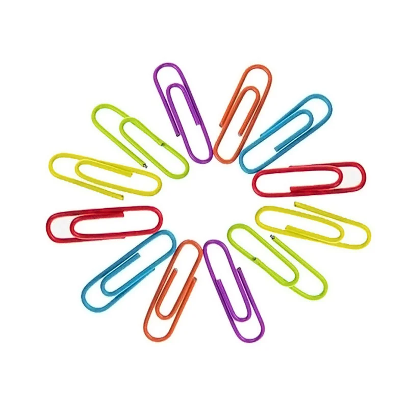 گیره کاغذ پنتر مدل روکش رنگی بسته 100 عددی